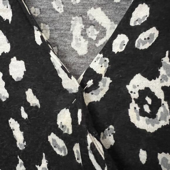 LIU-JO Black White Leopard V-Neck Short Sleeve Dress Size S - Picture 5 of 9